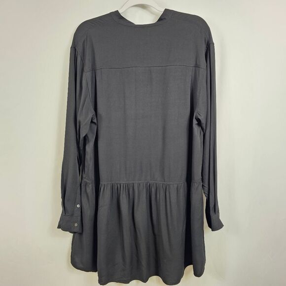Aritzia Wilfred Free Long Sleeve Shirt Dress in Black - Size M - Picture 7 of 9